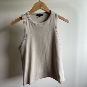 Massimo Dutti Ribbed Cream Tank